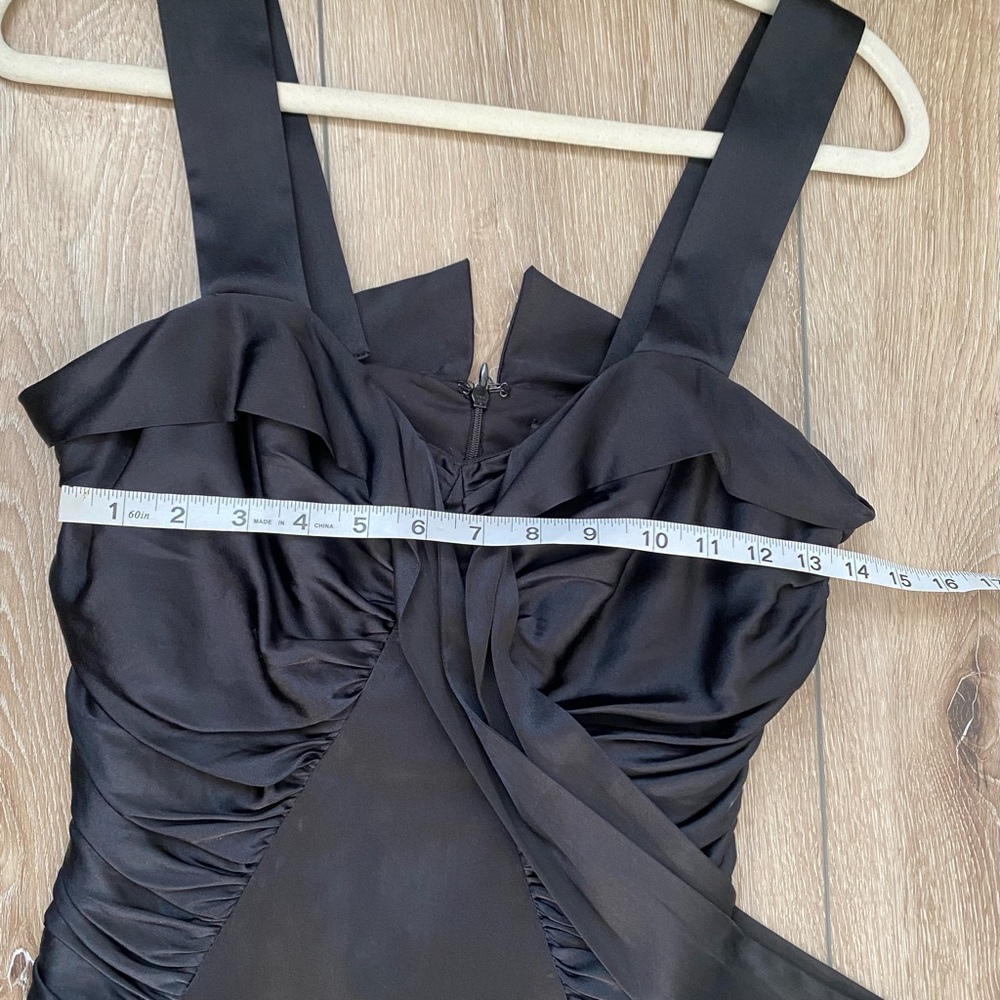 Vintage 90s/Y2K Betsey Johnson 100% Silk Bow Wiggle Dress - Picture 10 of 13
